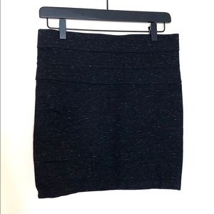 Jolt Heathered Black Mini Skirt